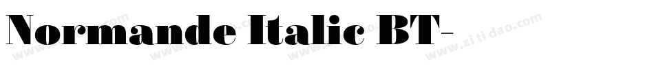 Normande Italic BT字体转换